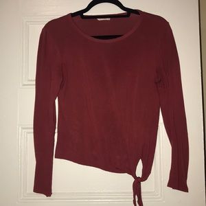 Olivia Rae maroon knotted top